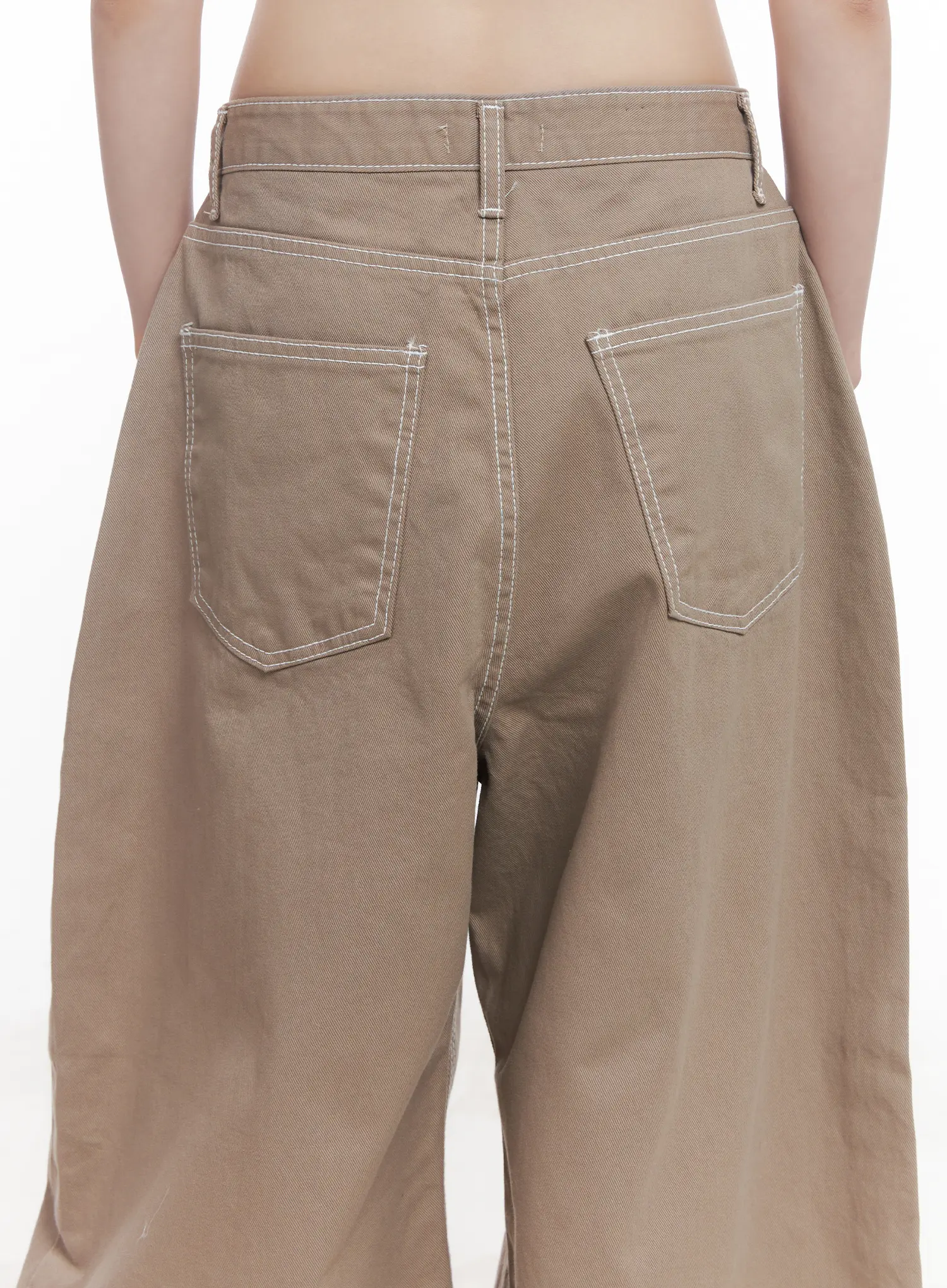 Stitched Wide-Fit Pants CU518 - Image 9