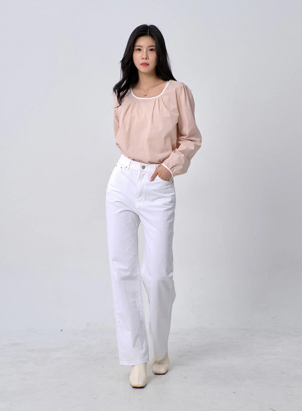Straight Leg Cotton Pants OM331 - Image 2
