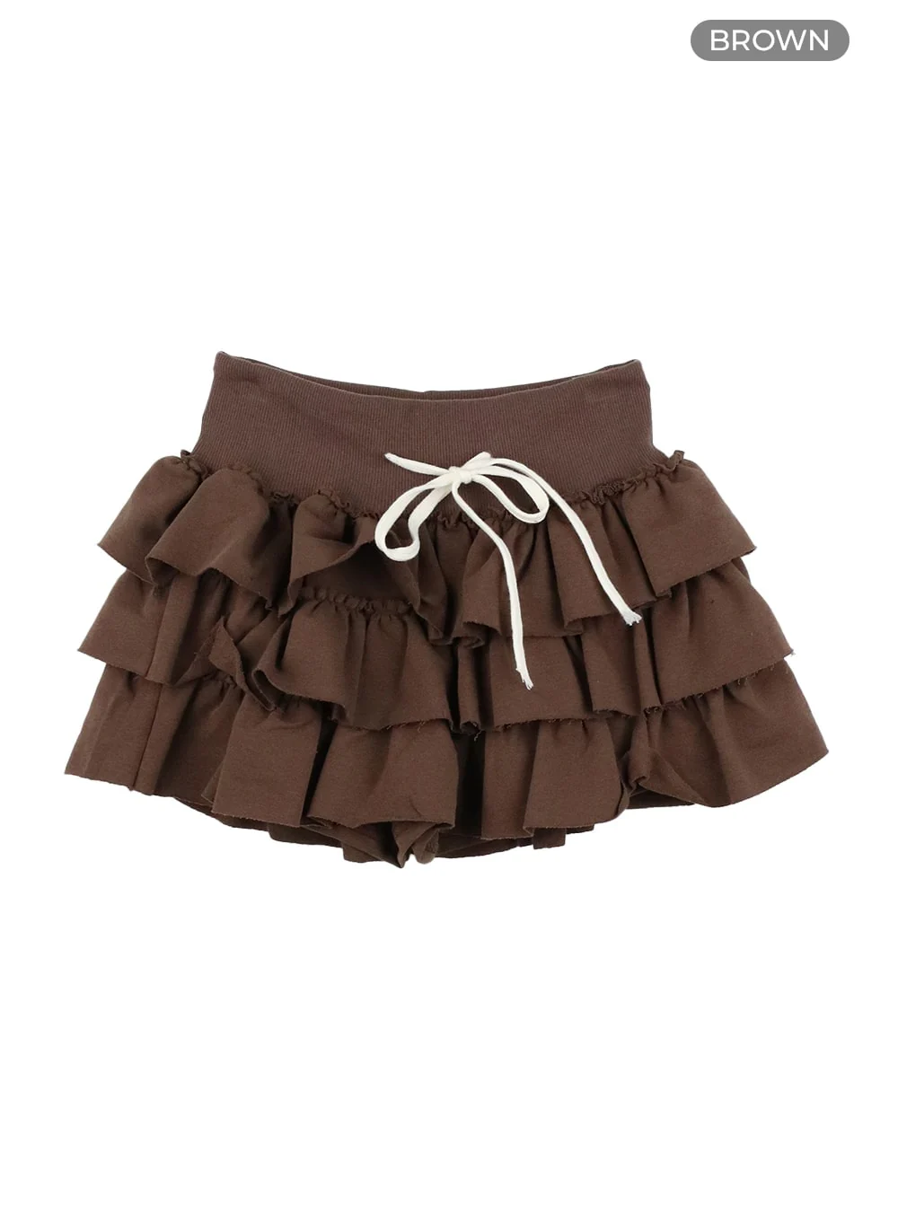 String Waist Ruffle Mini Skirt IA417 - Image 10