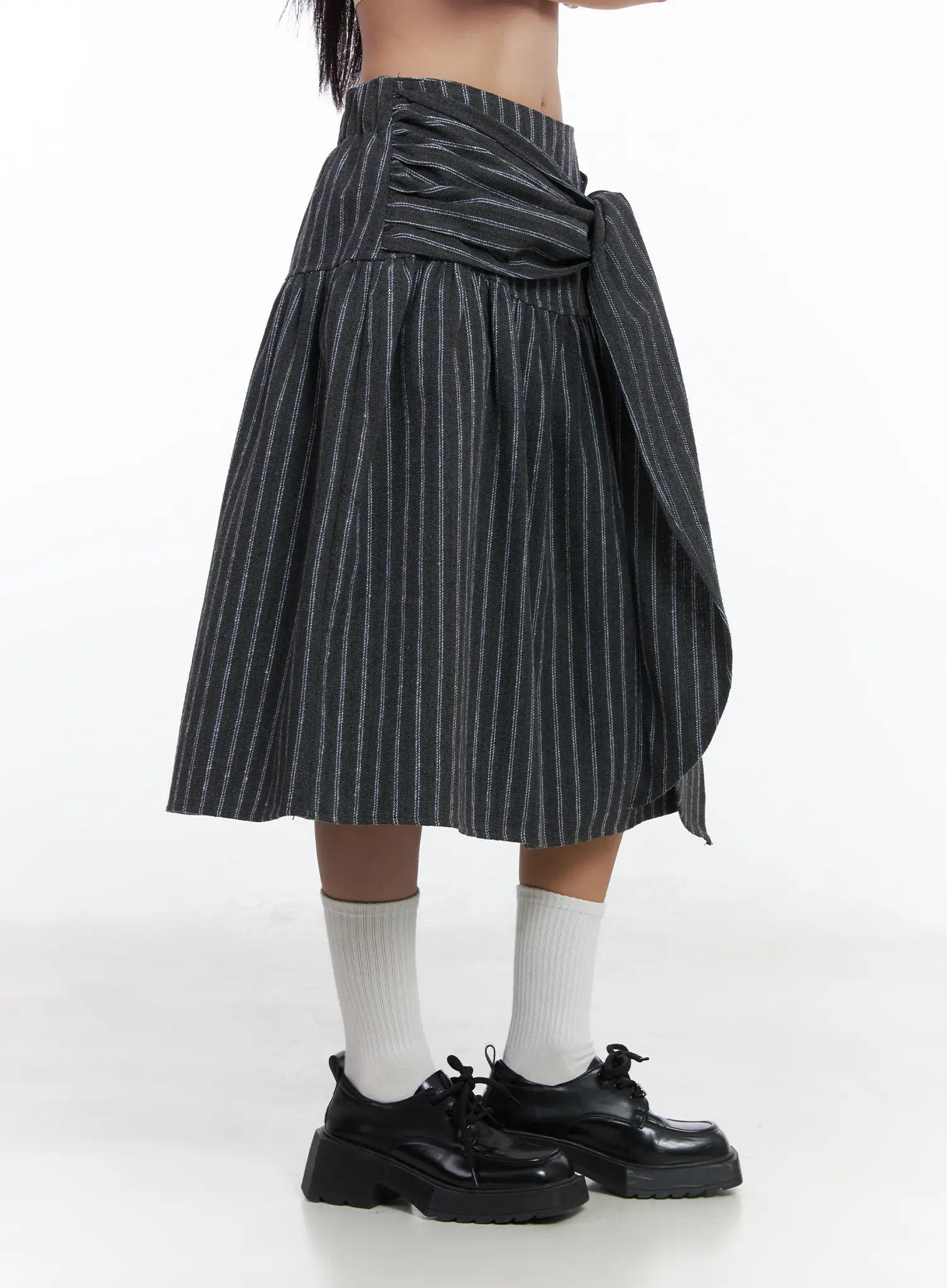 Stripe Wrap Midi Skirt CD529 - Image 4