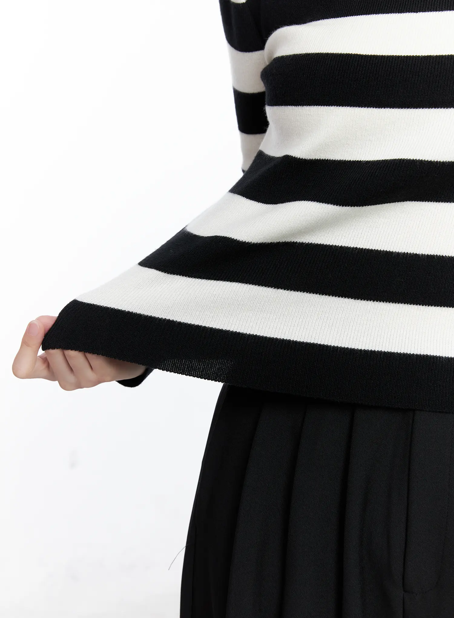 Striped Boat Neck Pullover Knit Top CG520 - Image 4