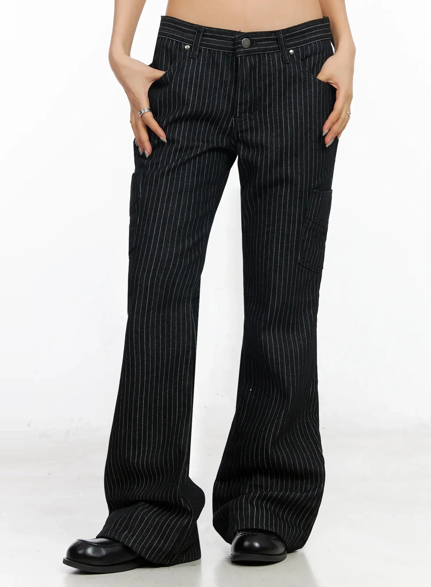 Striped Bootcut Pants CA513 - Image 5