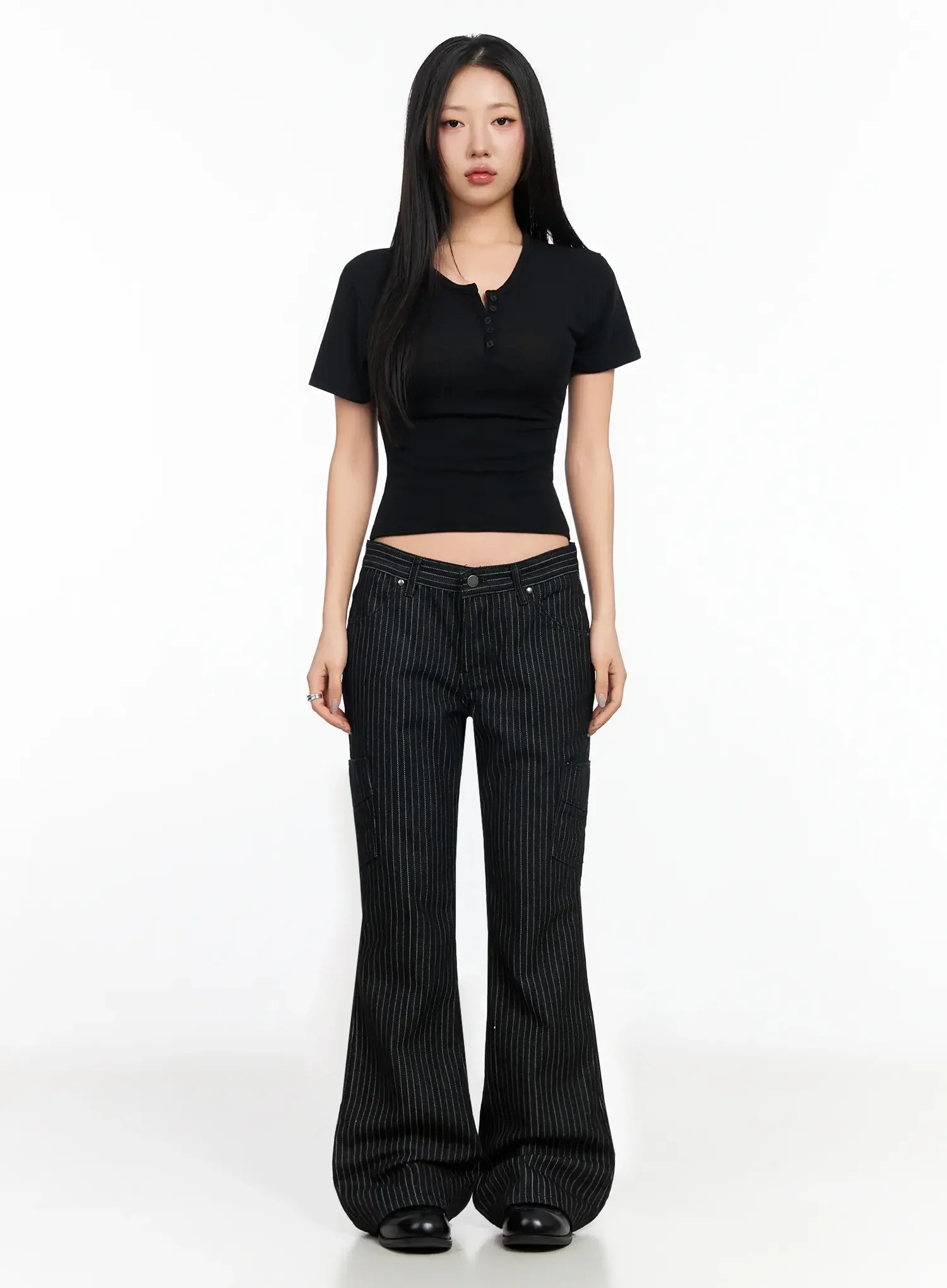 Striped Bootcut Pants CA513 - Image 6