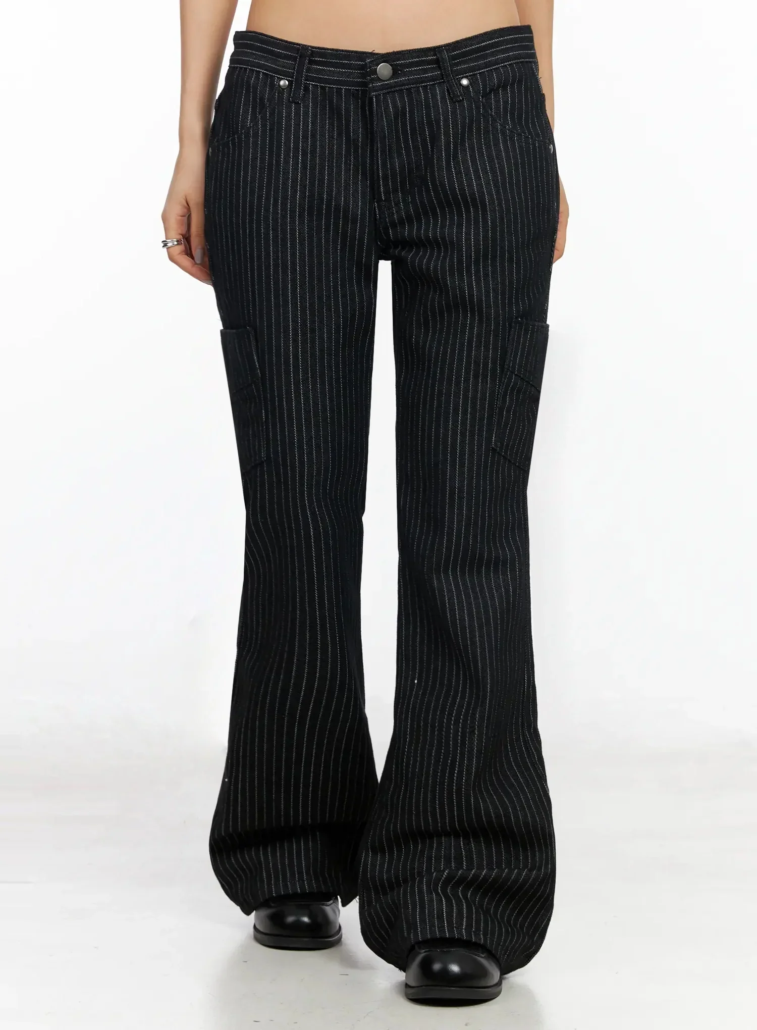 Striped Bootcut Pants CA513 - Image 9
