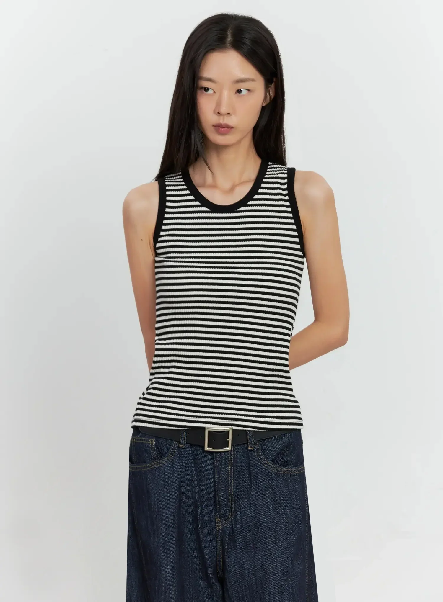 Striped Knit Tank Top IL528 - Image 11