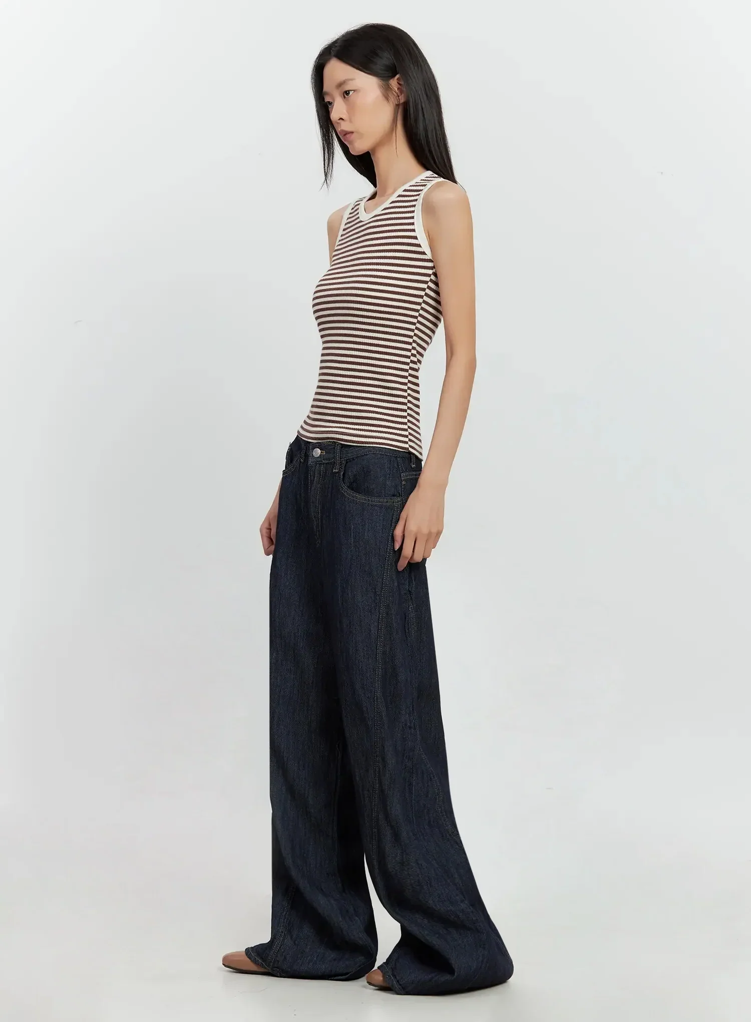 Striped Knit Tank Top IL528 - Image 14