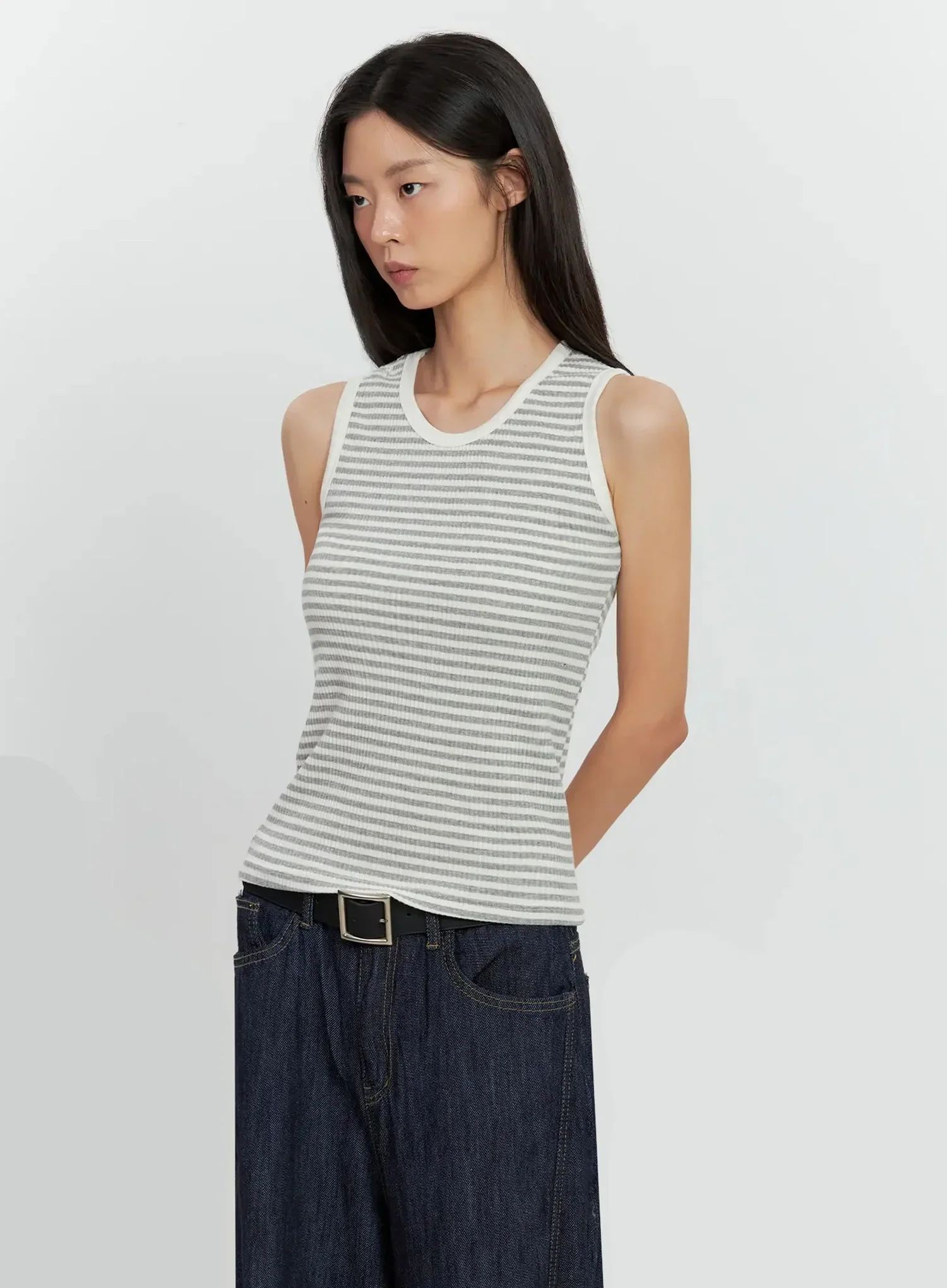 Striped Knit Tank Top IL528 - Image 19