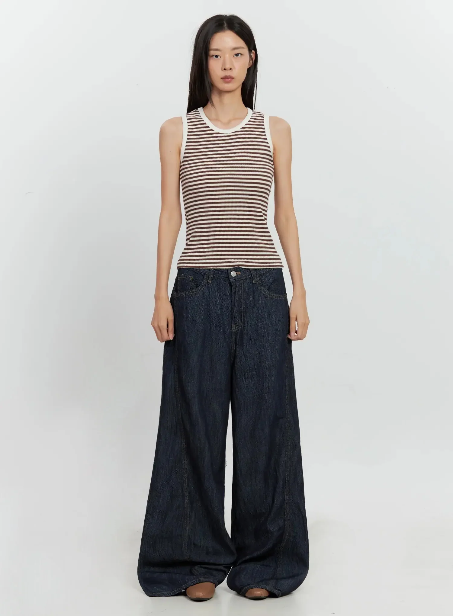 Striped Knit Tank Top IL528 - Image 4