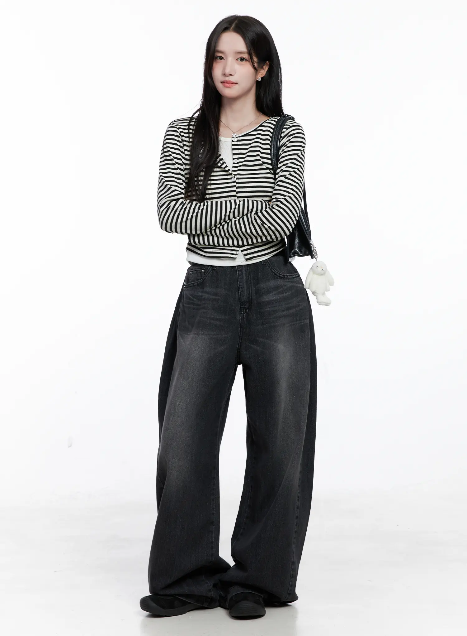 Striped Layered Long Sleeve Top CS519 - Image 2