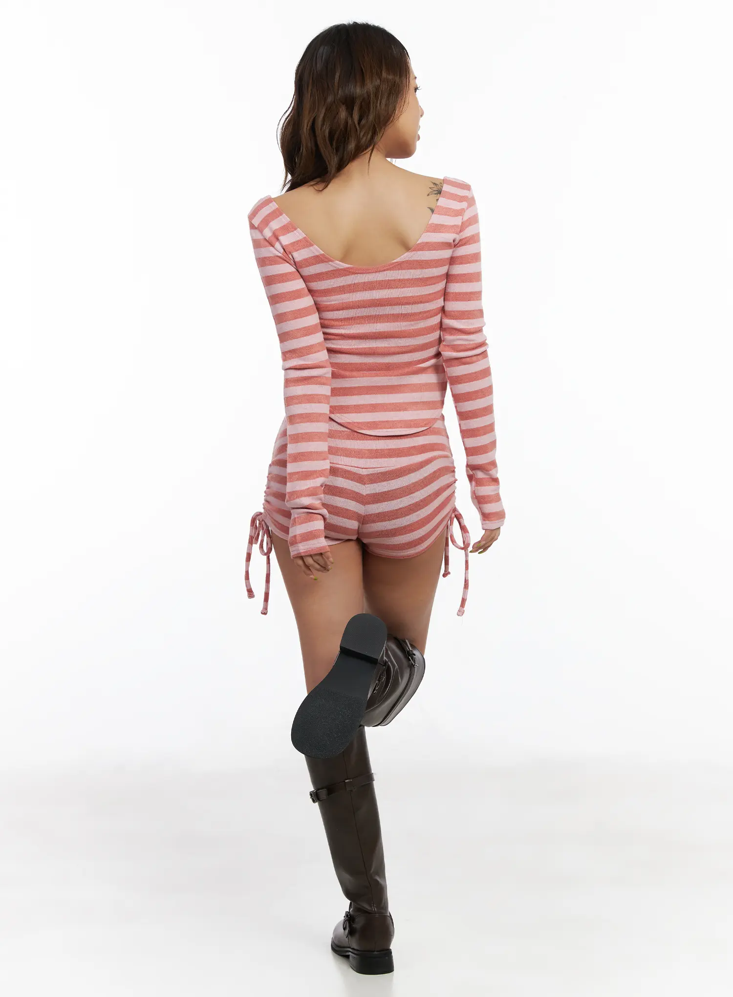 Striped Side-Drawstring Micro Shorts CM520 - Image 8