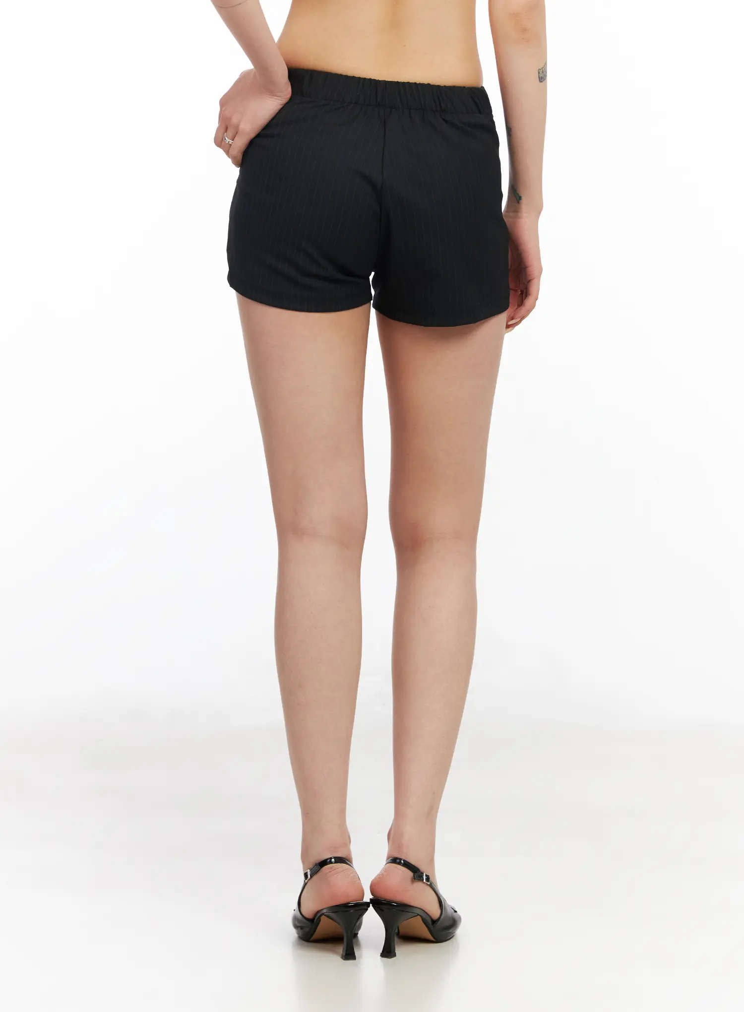 Striped Tailored Mini Shorts CM517 - Image 7