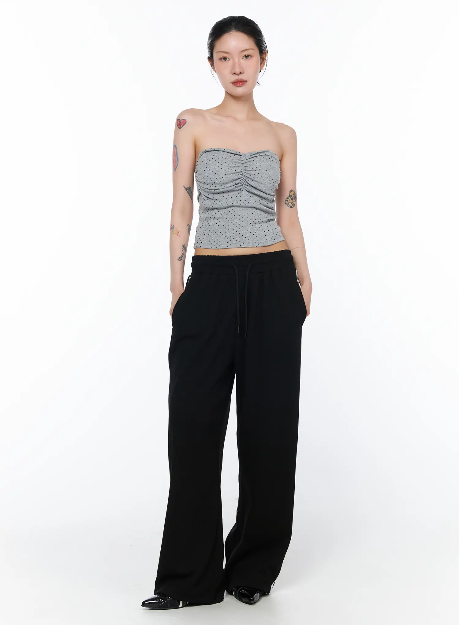 Striped Wide-Leg Sweatpants CA527 - Image 5