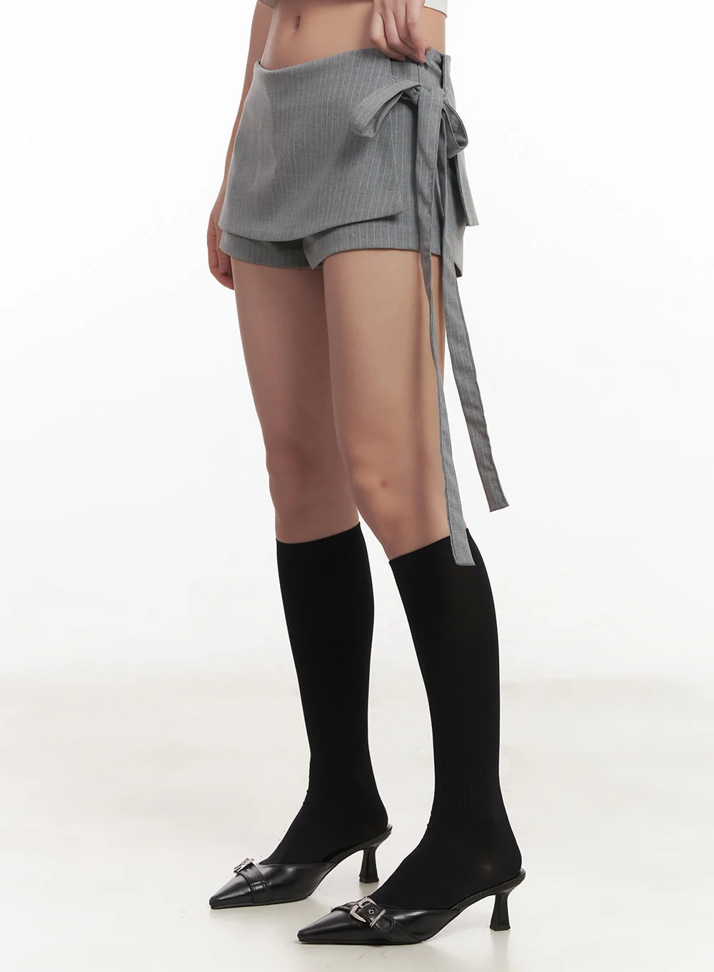 Striped Wrap Mini Skort CM528