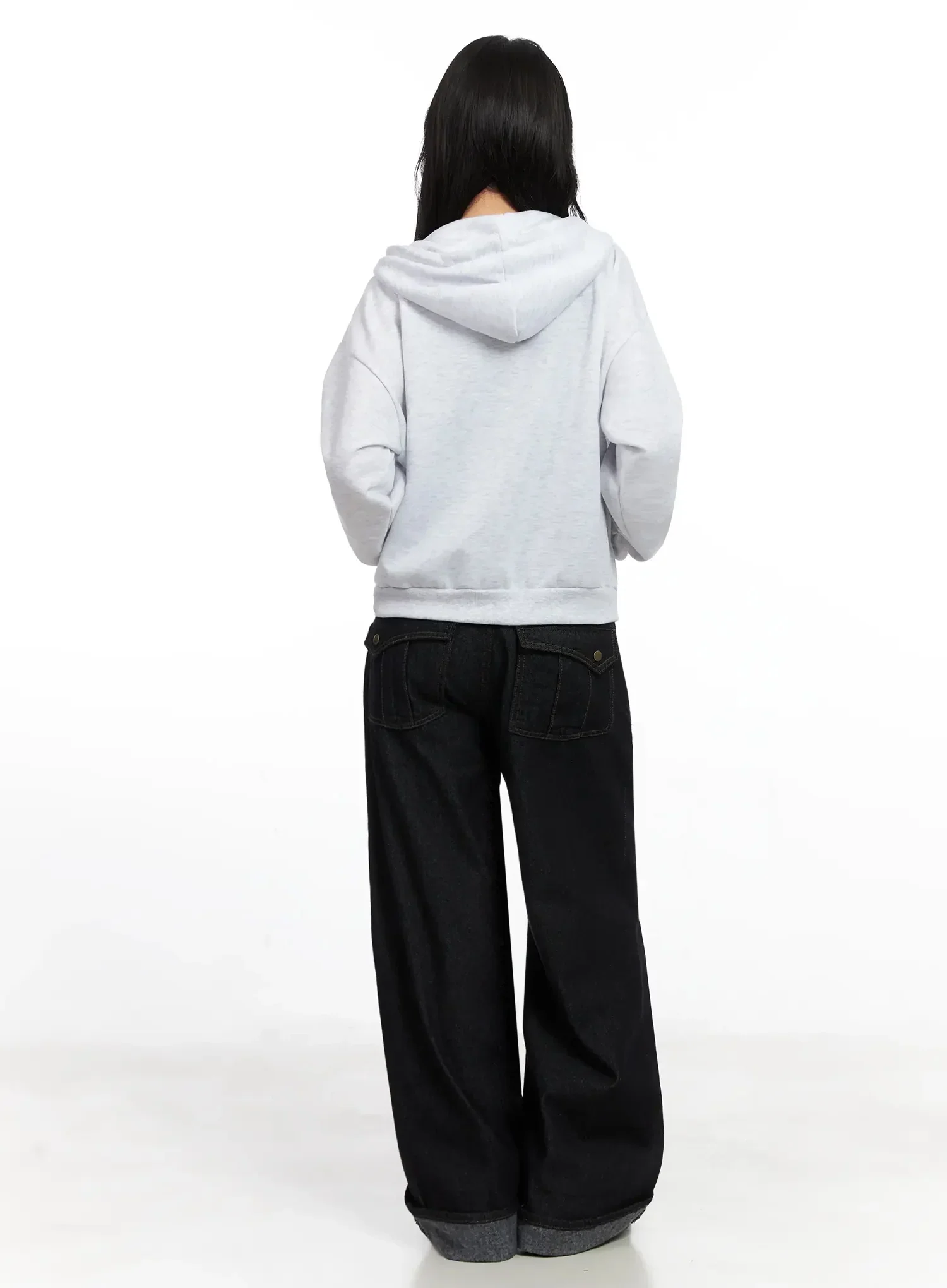Studded Fleece Zip Hoodie IN528 - Image 11