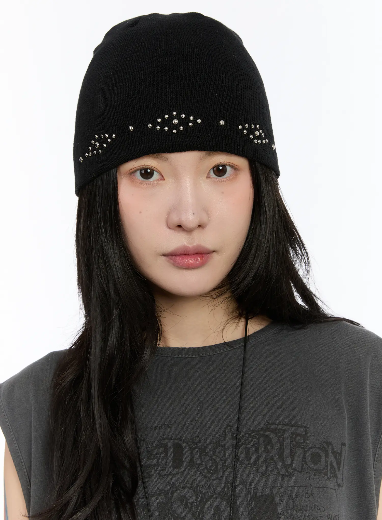 Studded Knit Beanie CA508 - Image 3