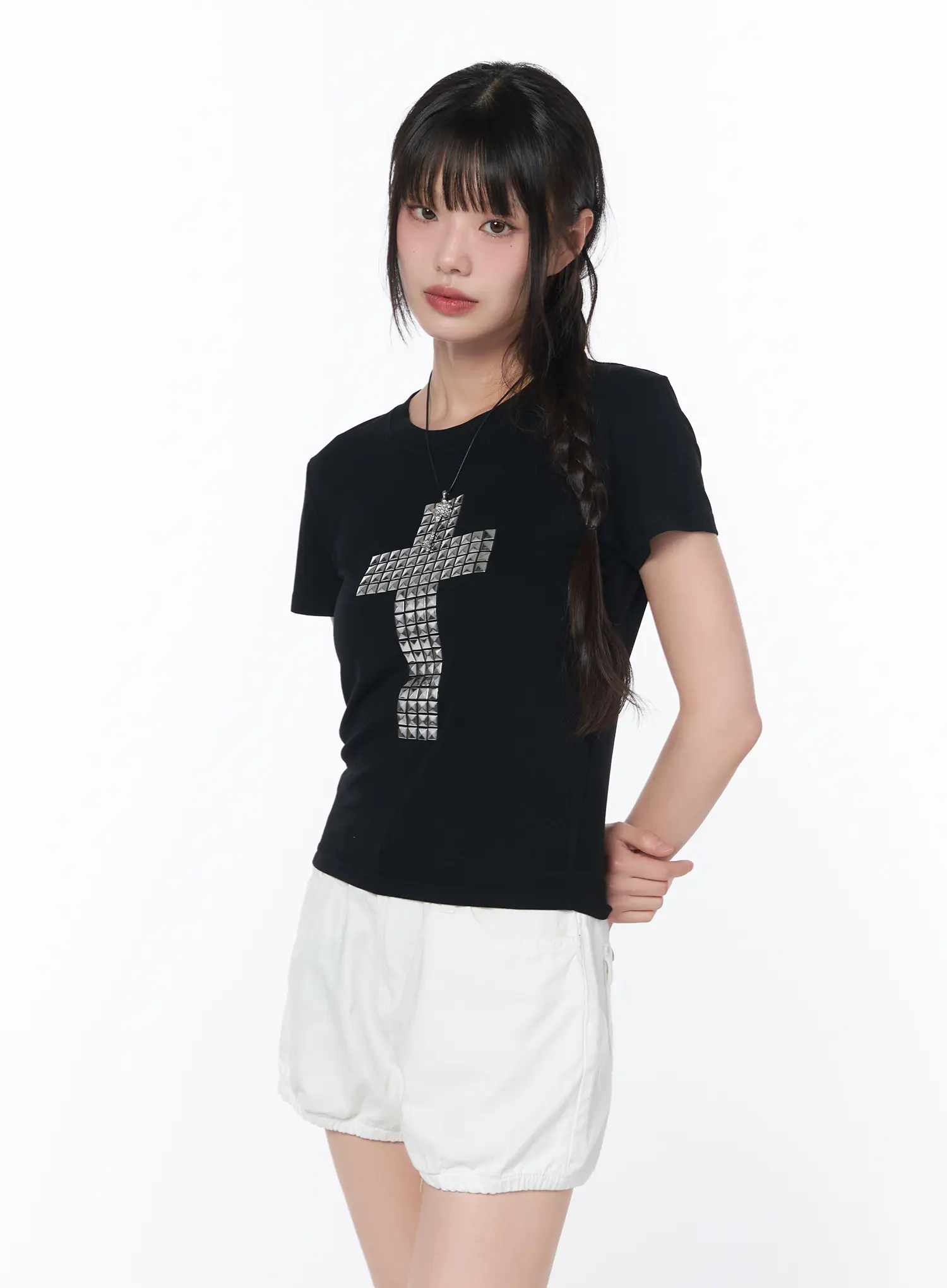 Studded Short Sleeve Tee CA528 - Image 8