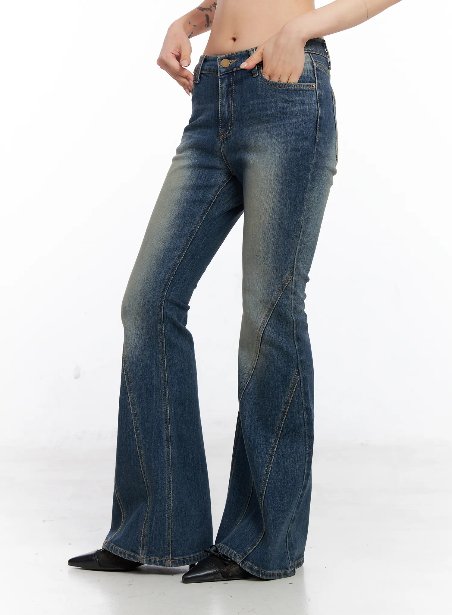 Sylvie Flared Denim Jeans CC1809 - Image 5