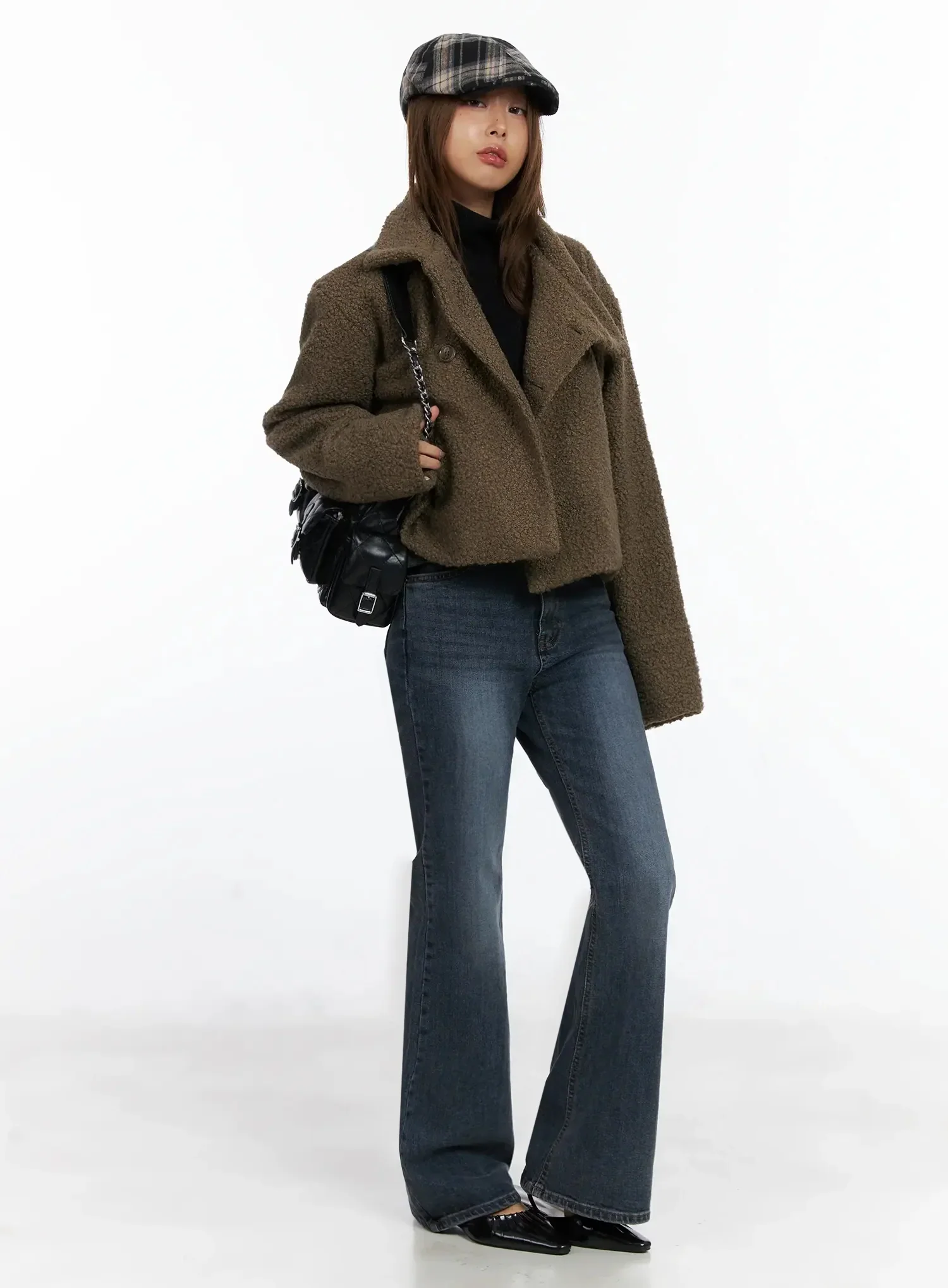Textured Asymmetrical Button Coat IN528 - Image 12