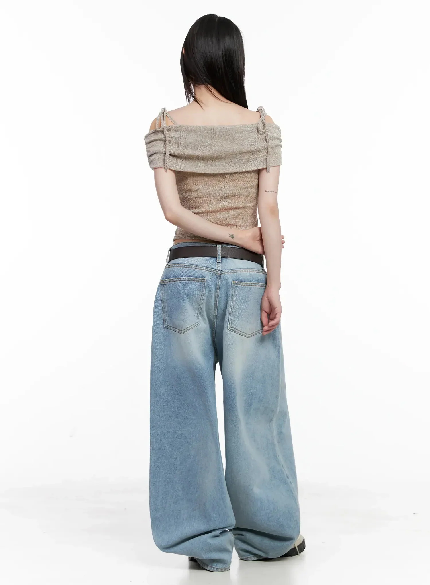 Textured Off-Shoulder Knit Top IL531 - Image 14