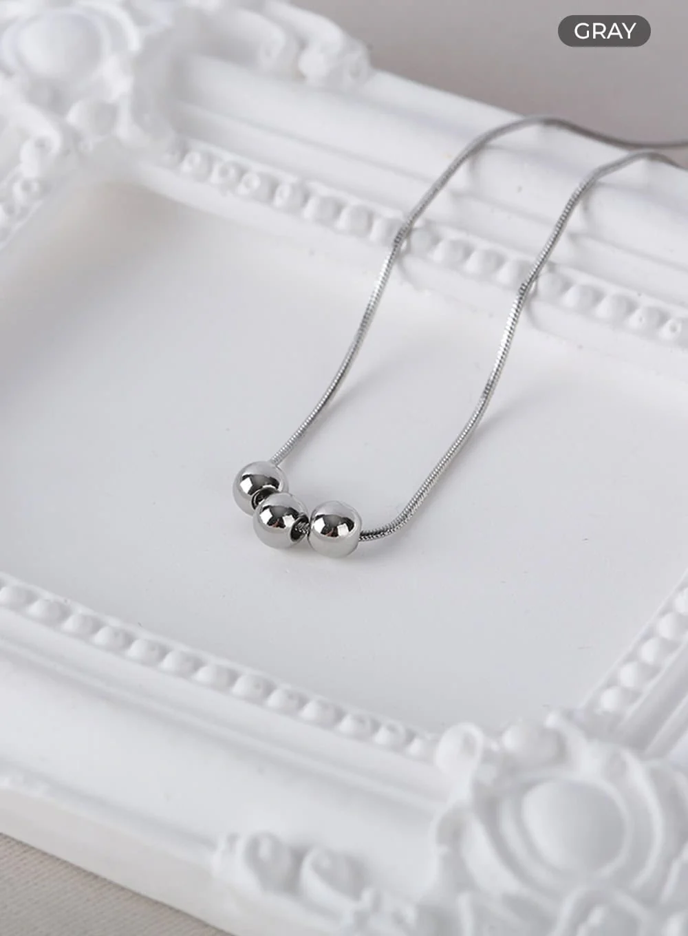 Three Ball Necklace IL403 - Image 4
