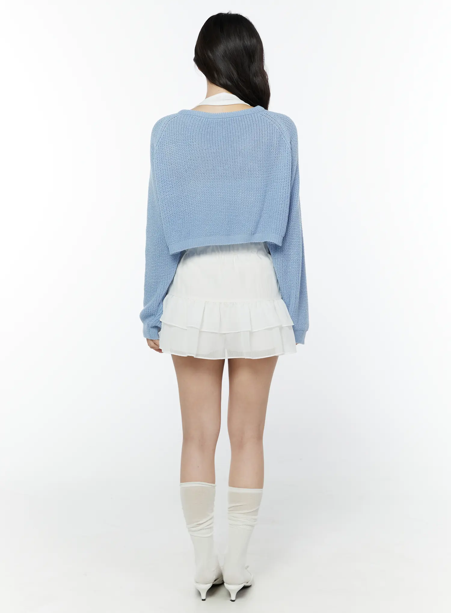 Tie-Front Knit Bolero Cardigan IY511 - Image 9