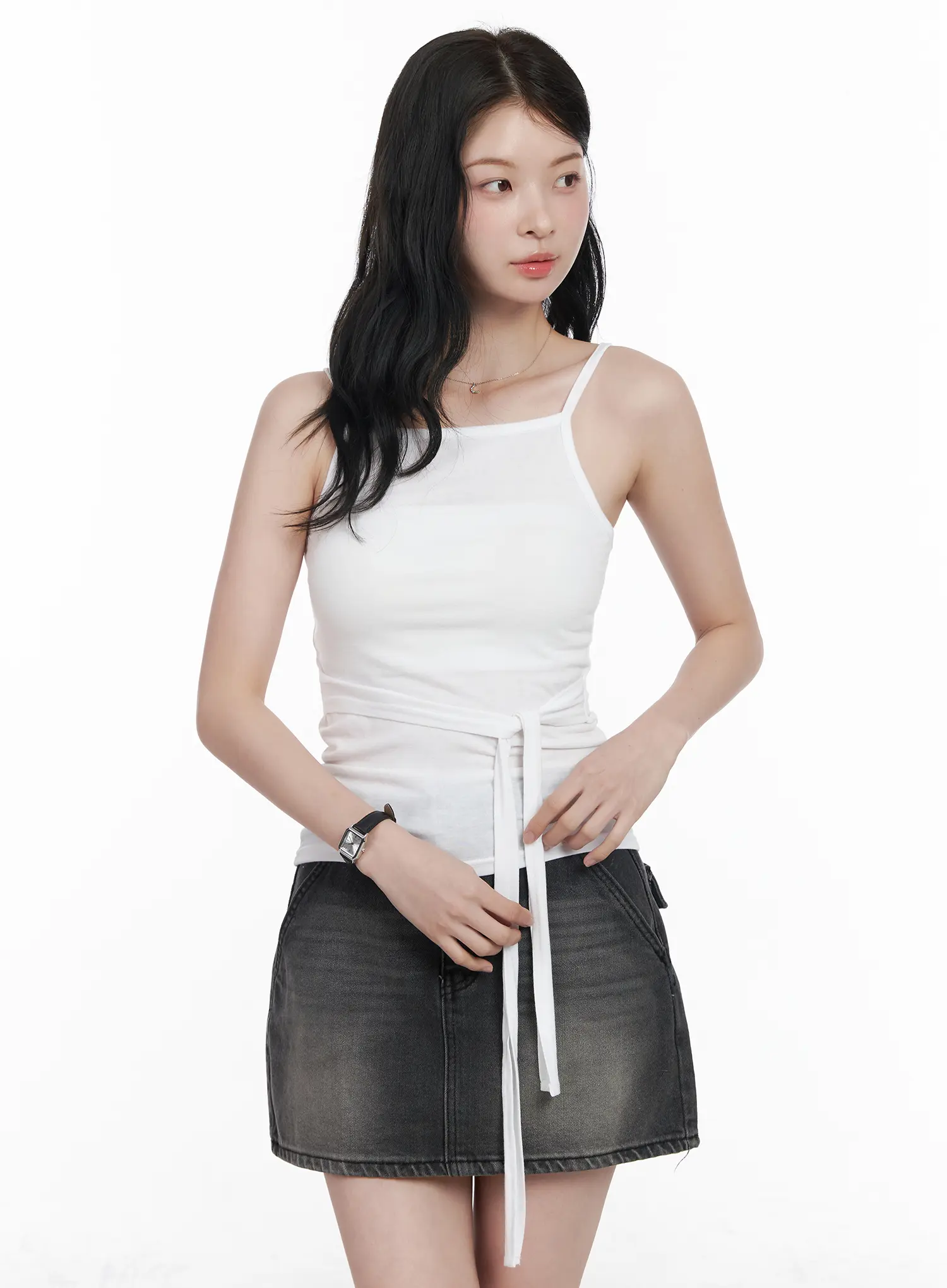 Tie-Waist Sleeveless Top CA510
