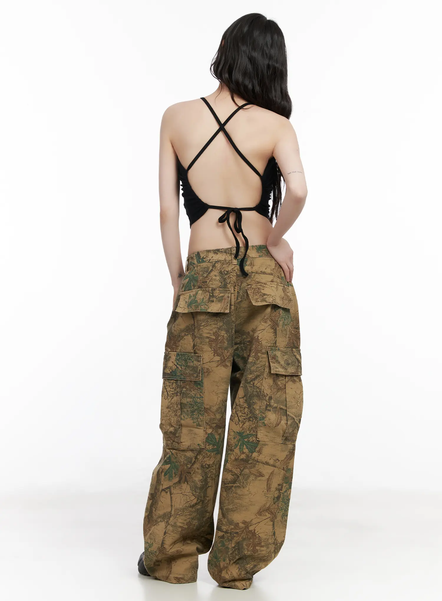 Tree Printed Wide Leg Pants CM526 - Image 8