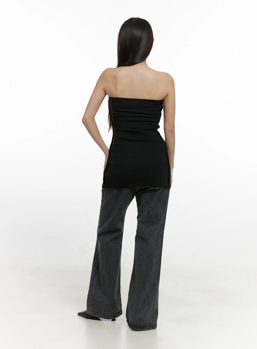 Trina Washed Cotton Flared Jeans CN419 - Image 4