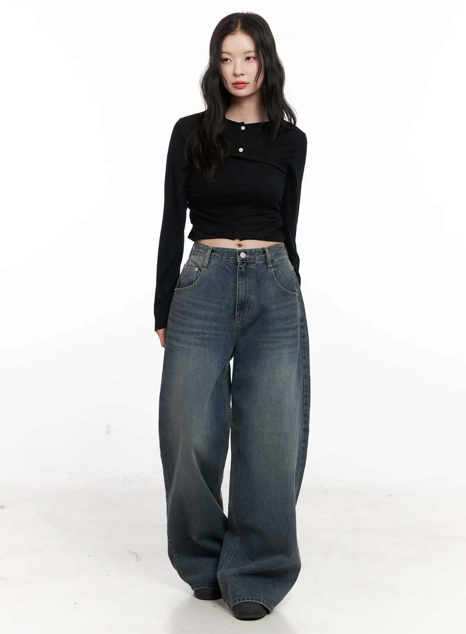 Tutt Washed Wide Leg Jeans CN504