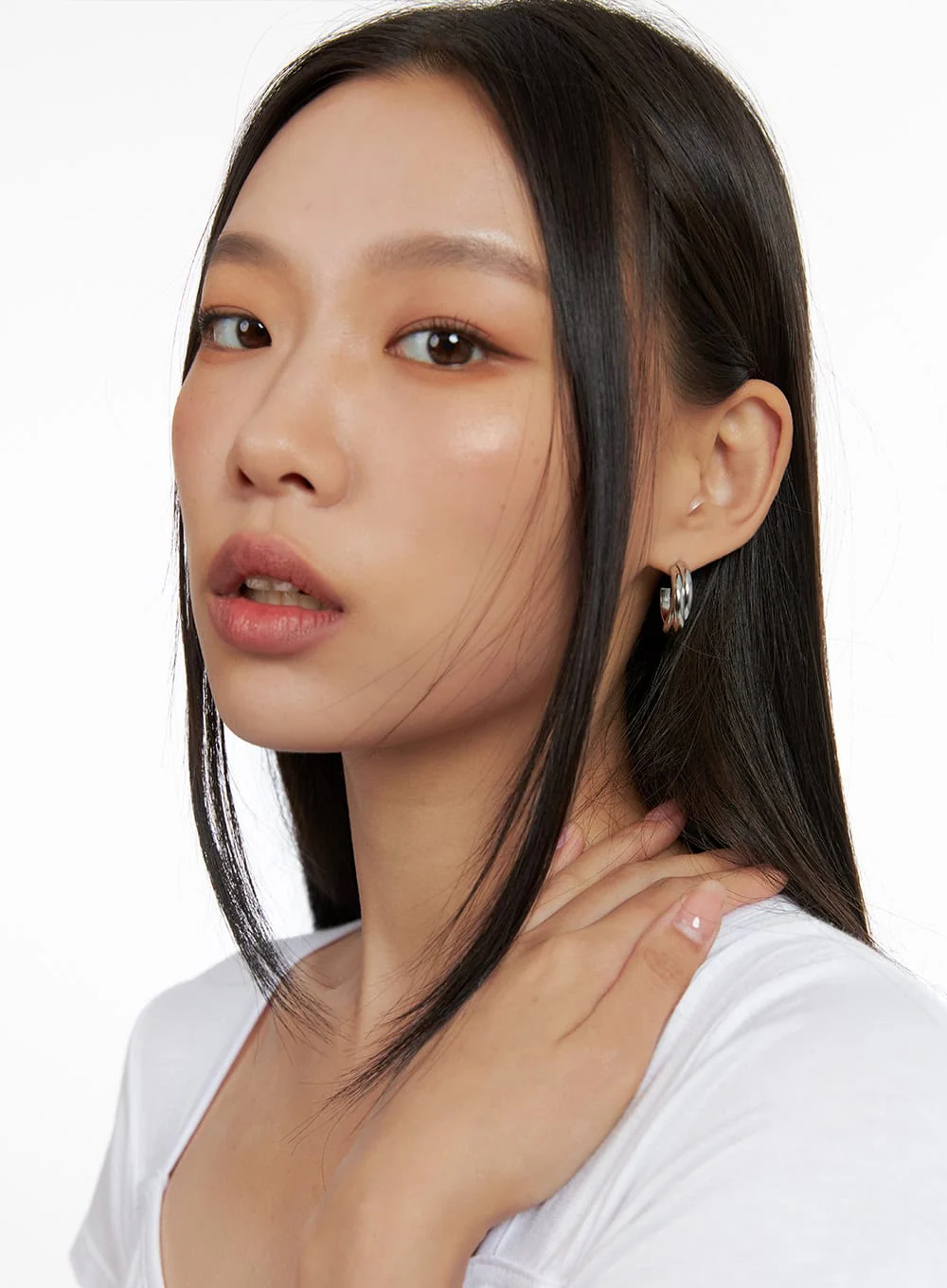 Two Line Ling Earrings IL404 - Image 2