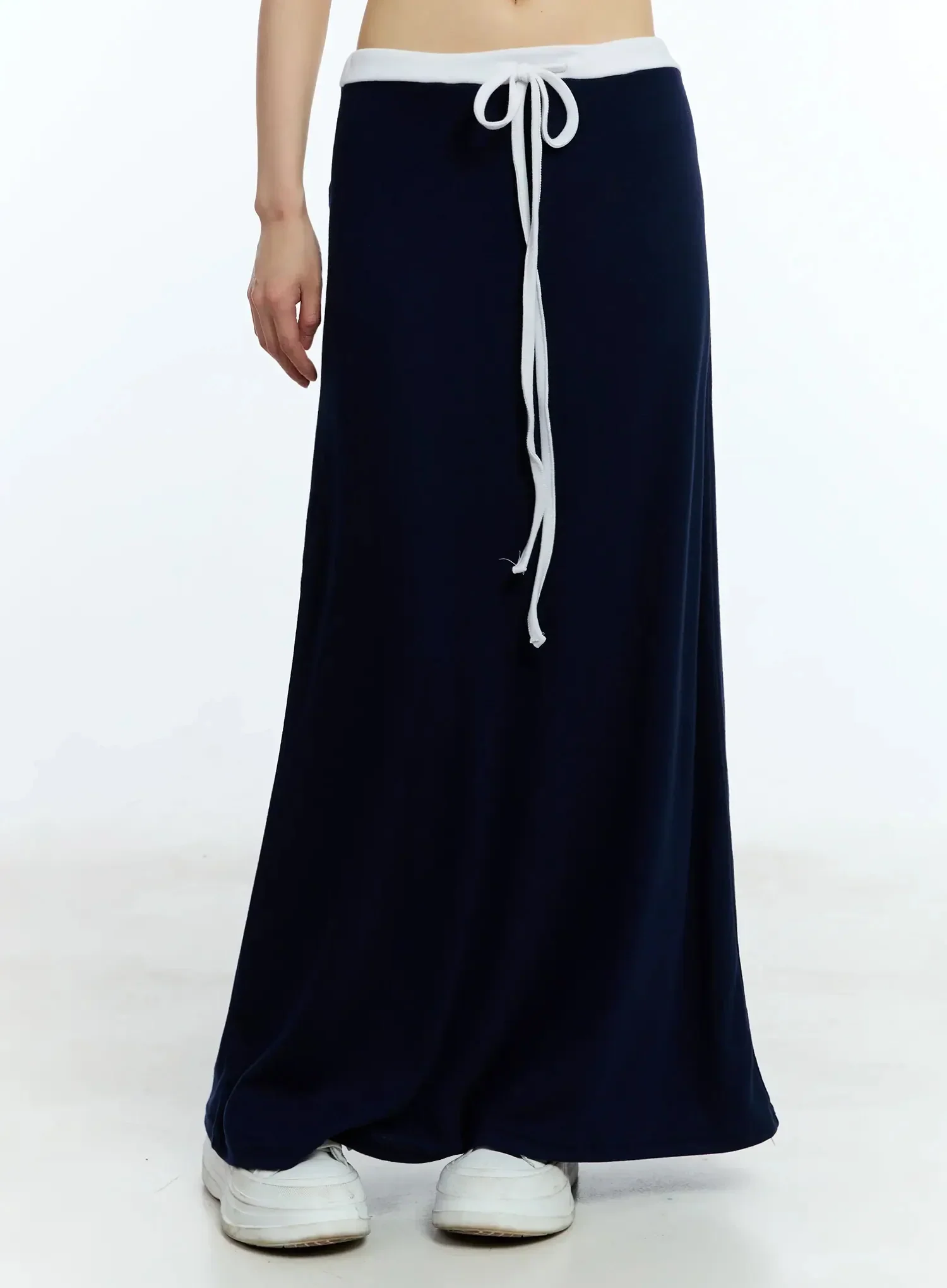 Two-Tone Comfy Maxi Skirt IU523