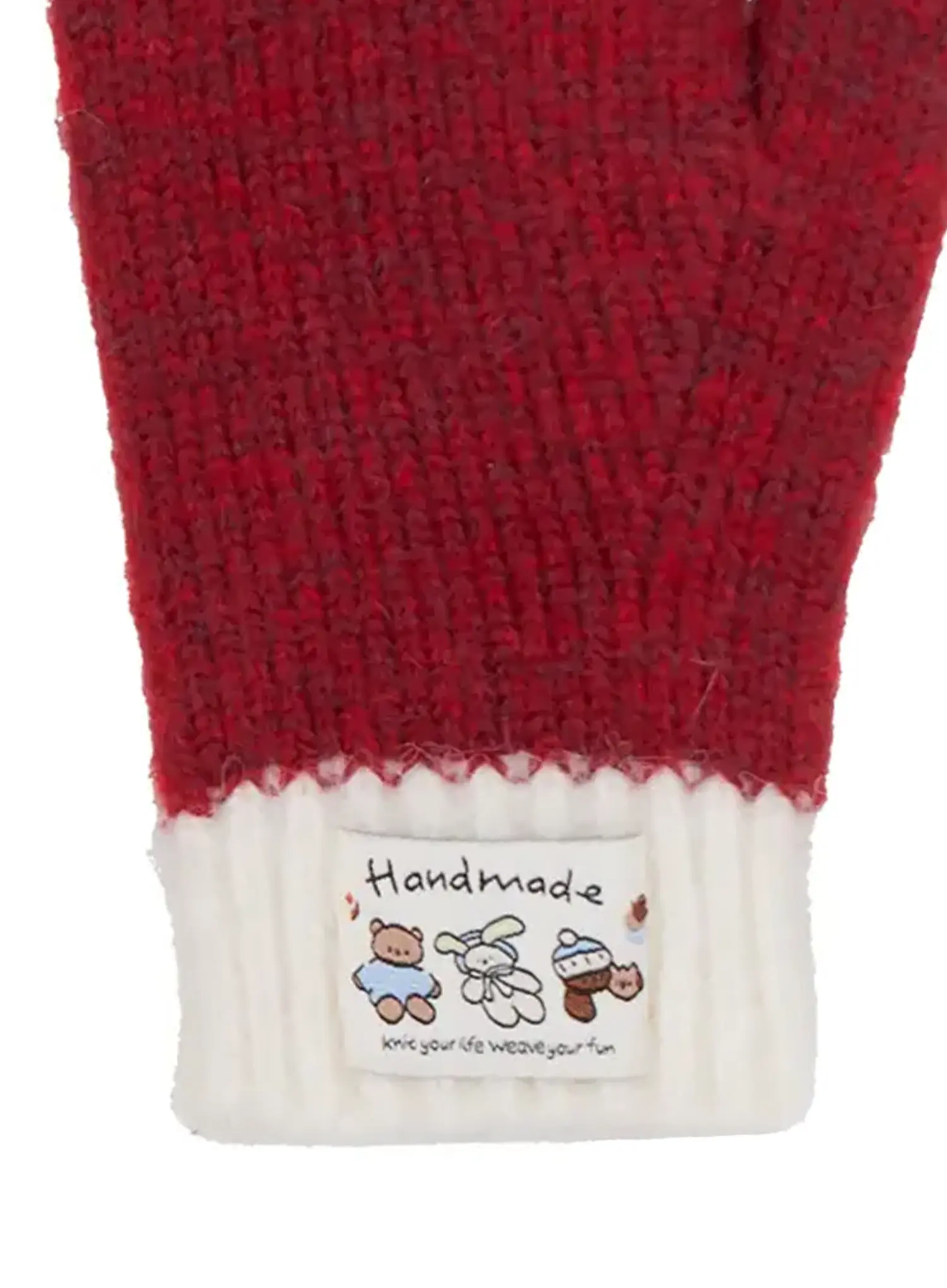 Two-Tone Doll Patch Mittens IN510 - Image 2
