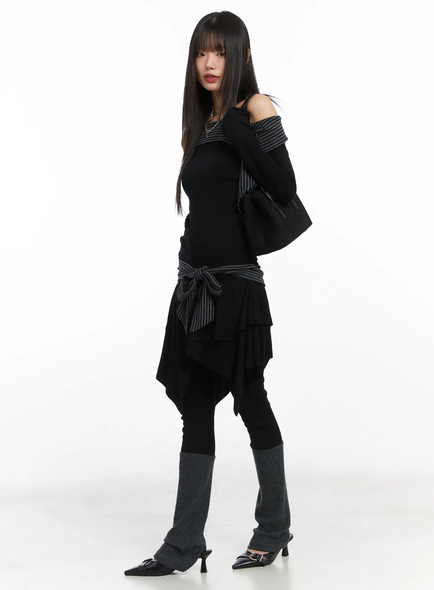 Two Tone Fleece Leggings CD522 - Image 2