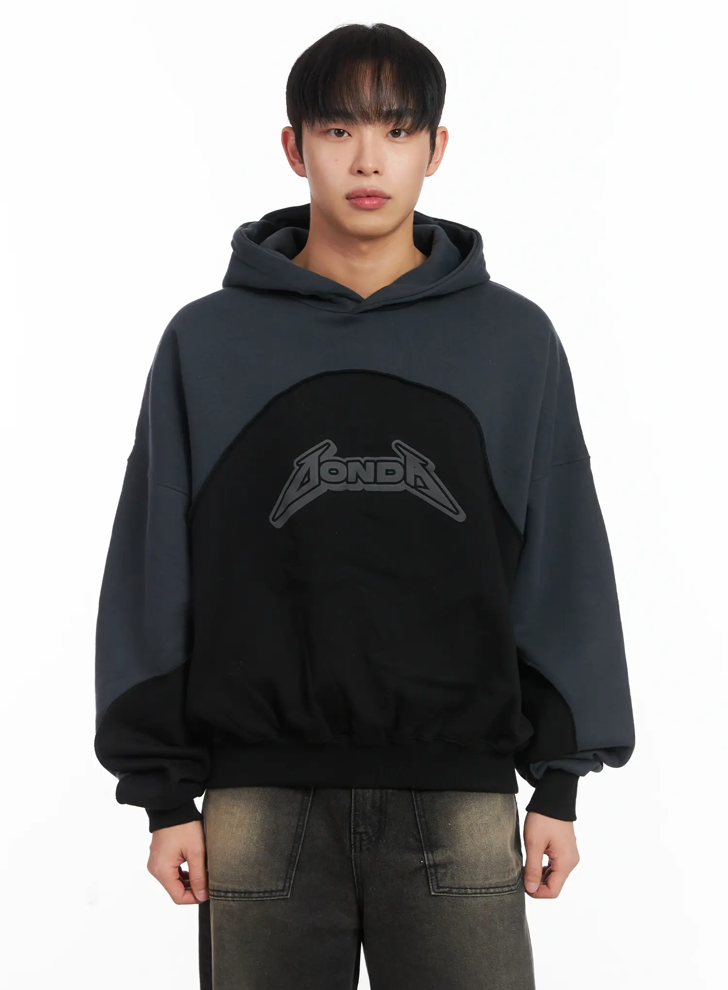 Two-Tone Graphic Hoodie ID515 - Image 10