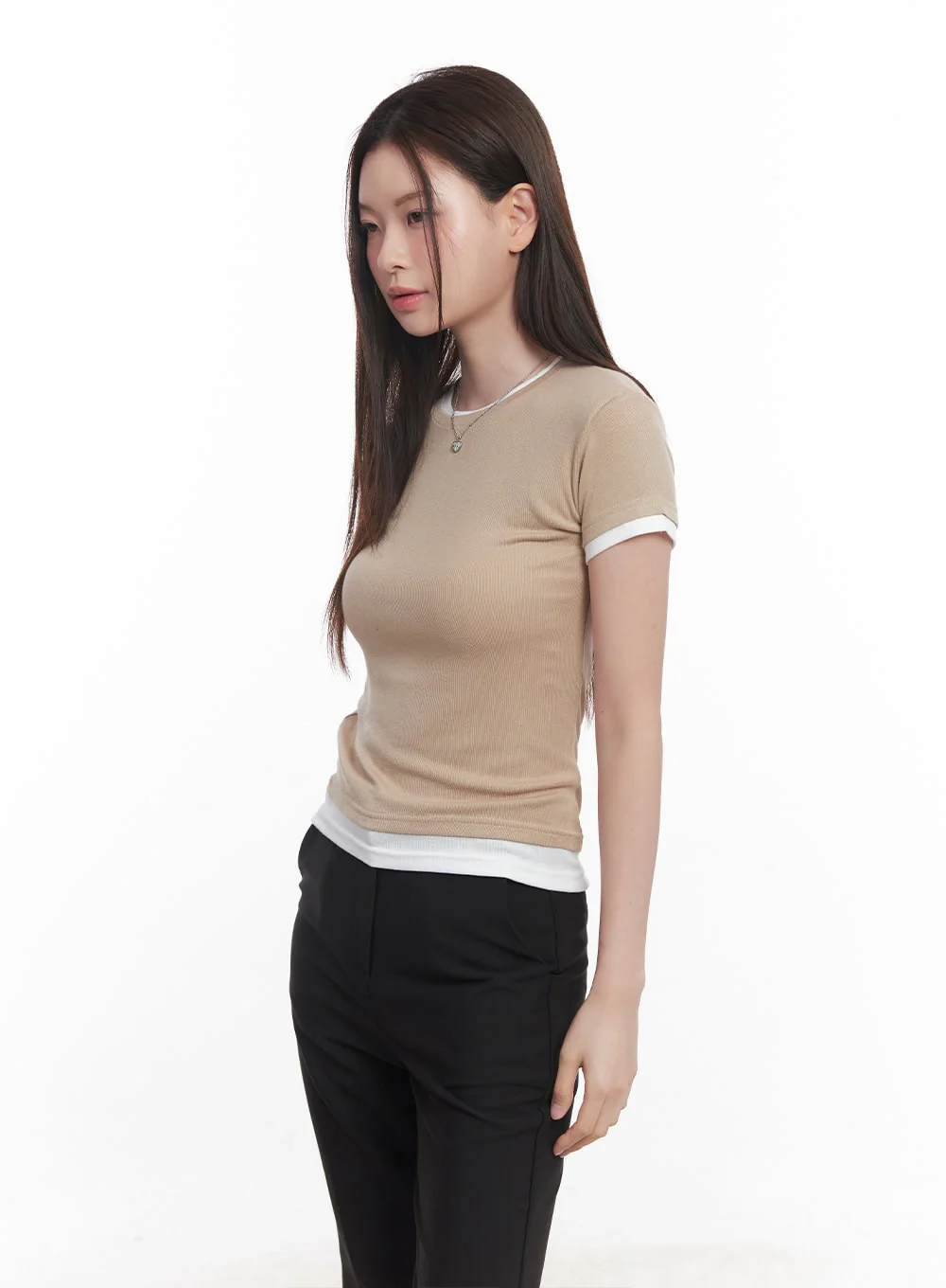Two-Tone Layered Tee CY519 - Image 5