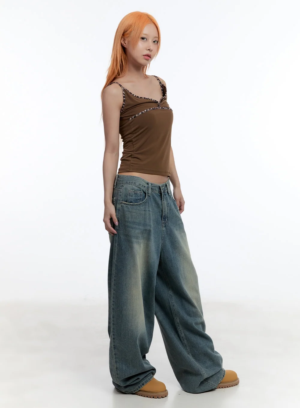 Two-Tone Trim Cami Top CU502 - Image 3