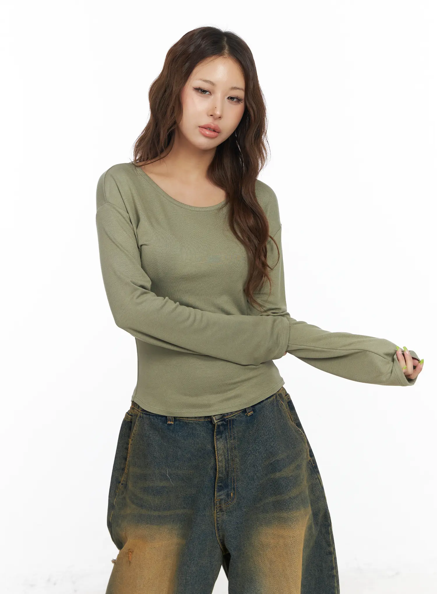 U-Neck Long Sleeve Top CF512 - Image 4