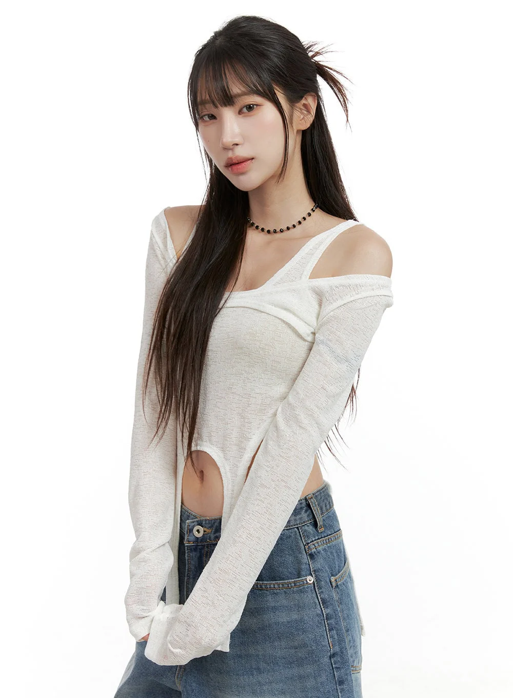 Unbalanced Chic Crop Top CL424