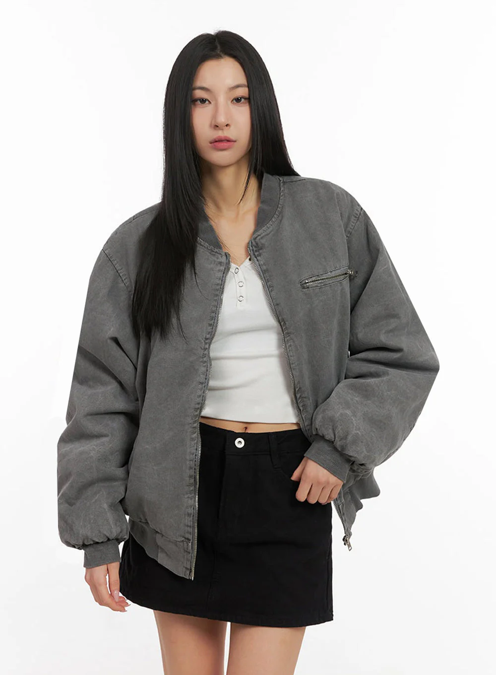 Urban Oversized Bomber Jacket ID431 - Image 12