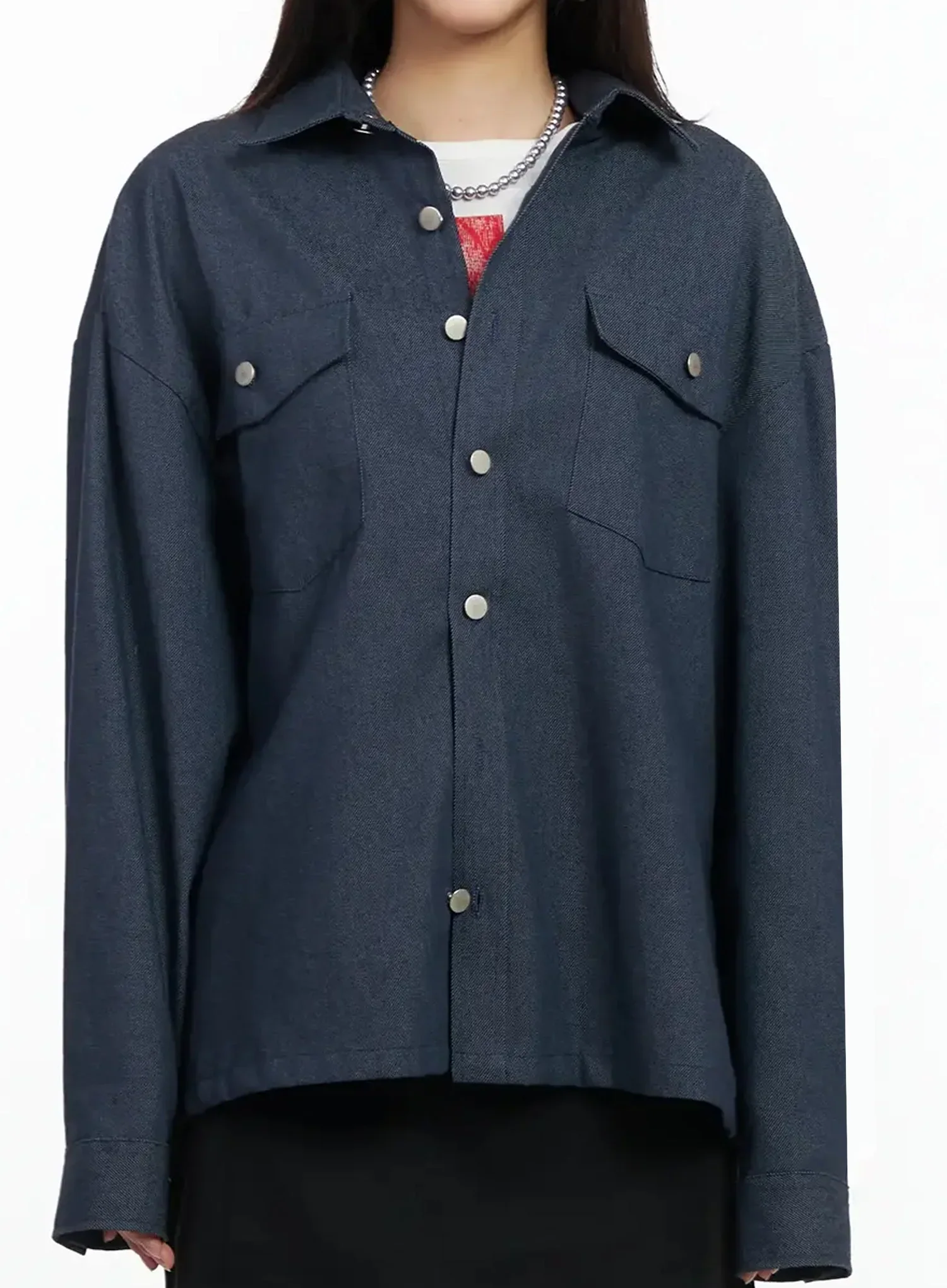 Versatile Denim Shirt Jacket IM530 - Image 4