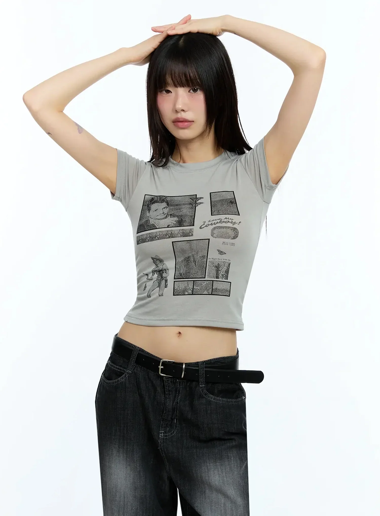 Vintage Graphic Baby Tee IU524 - Image 16