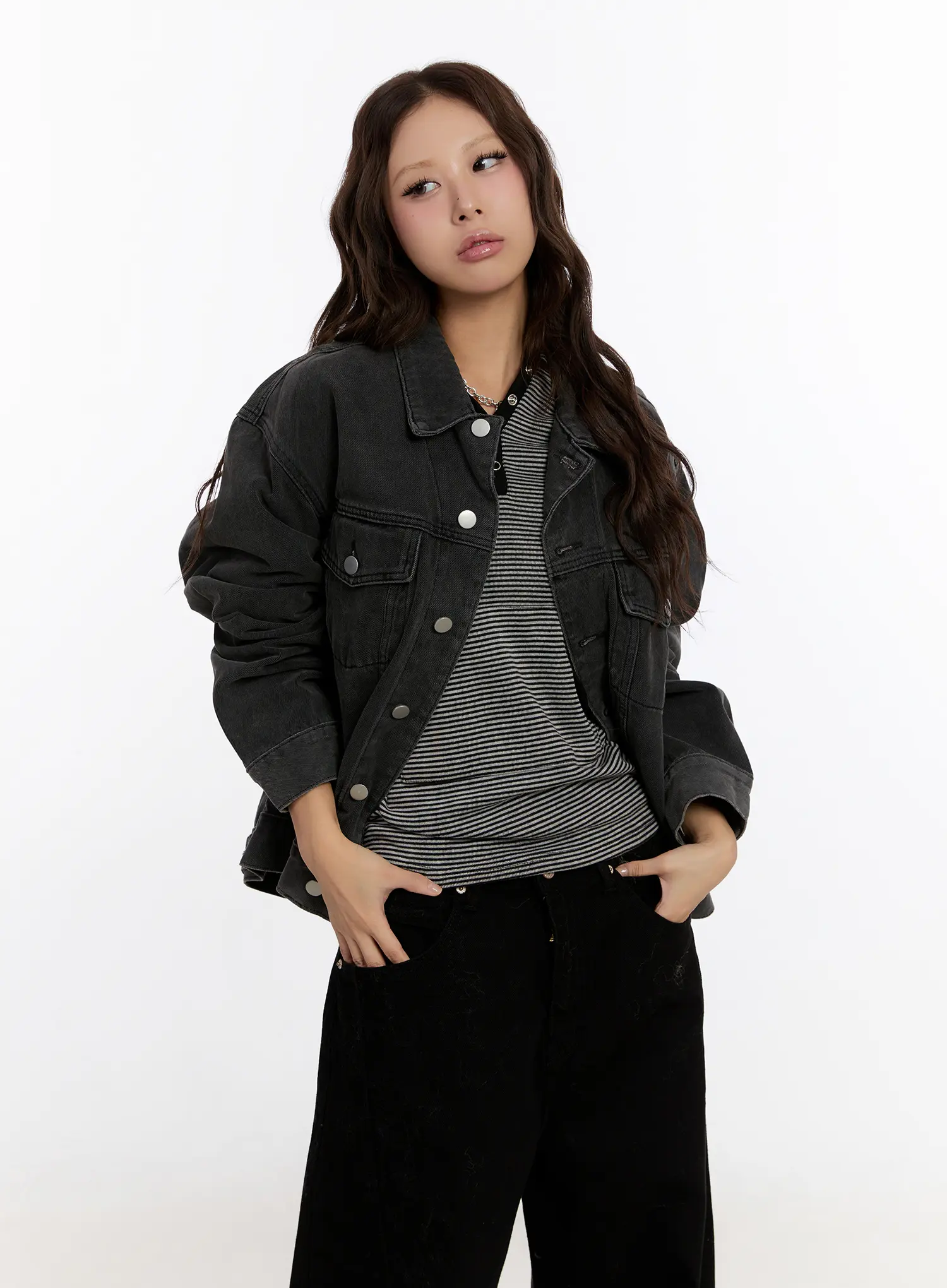 Vintage Oversized Denim Jacket CN527 - Image 10
