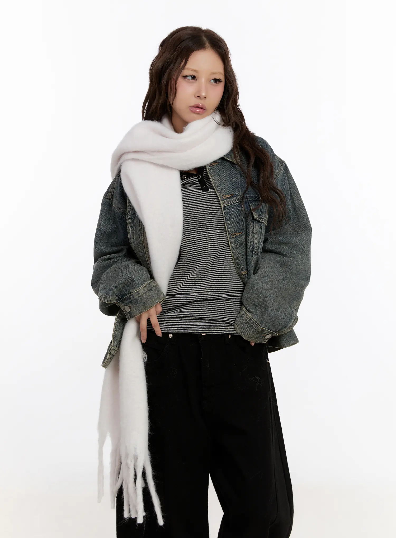 Vintage Oversized Denim Jacket CN527 - Image 2