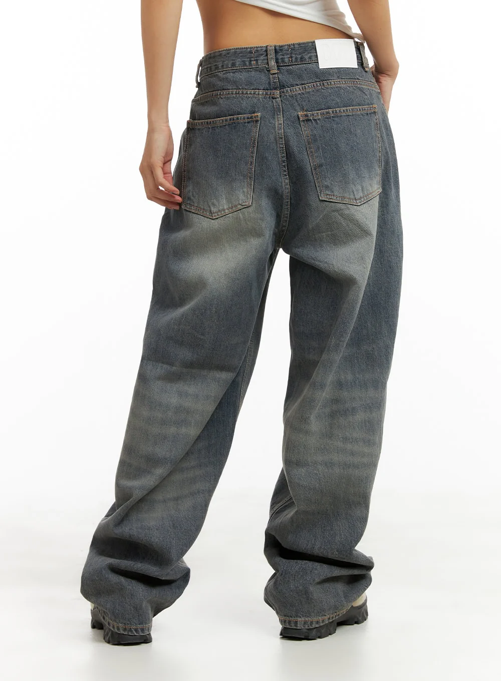 Vintage Washed Baggy Jeans CA424 - Image 5