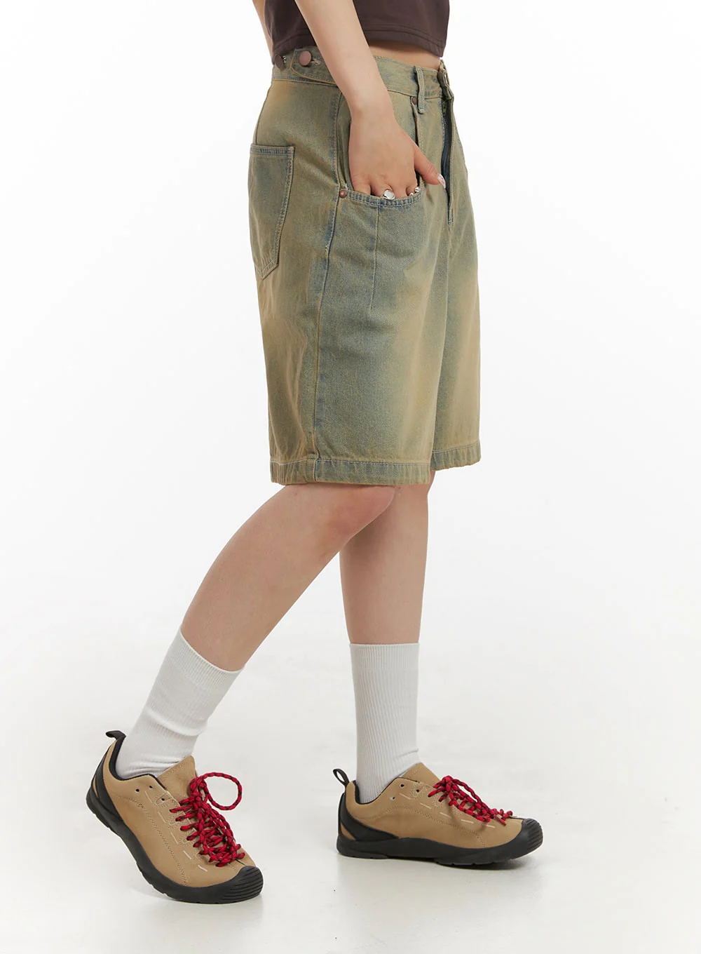 Vintage Washed Baggy Jorts IY410 - Image 4