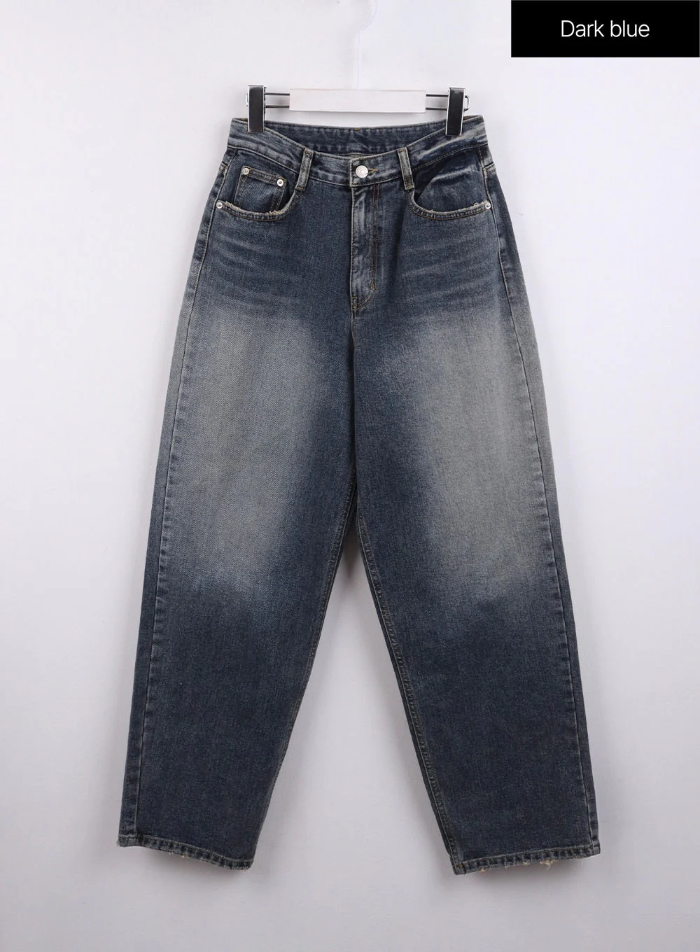 Washed Button Straight Leg Jeans CJ425 - Image 9