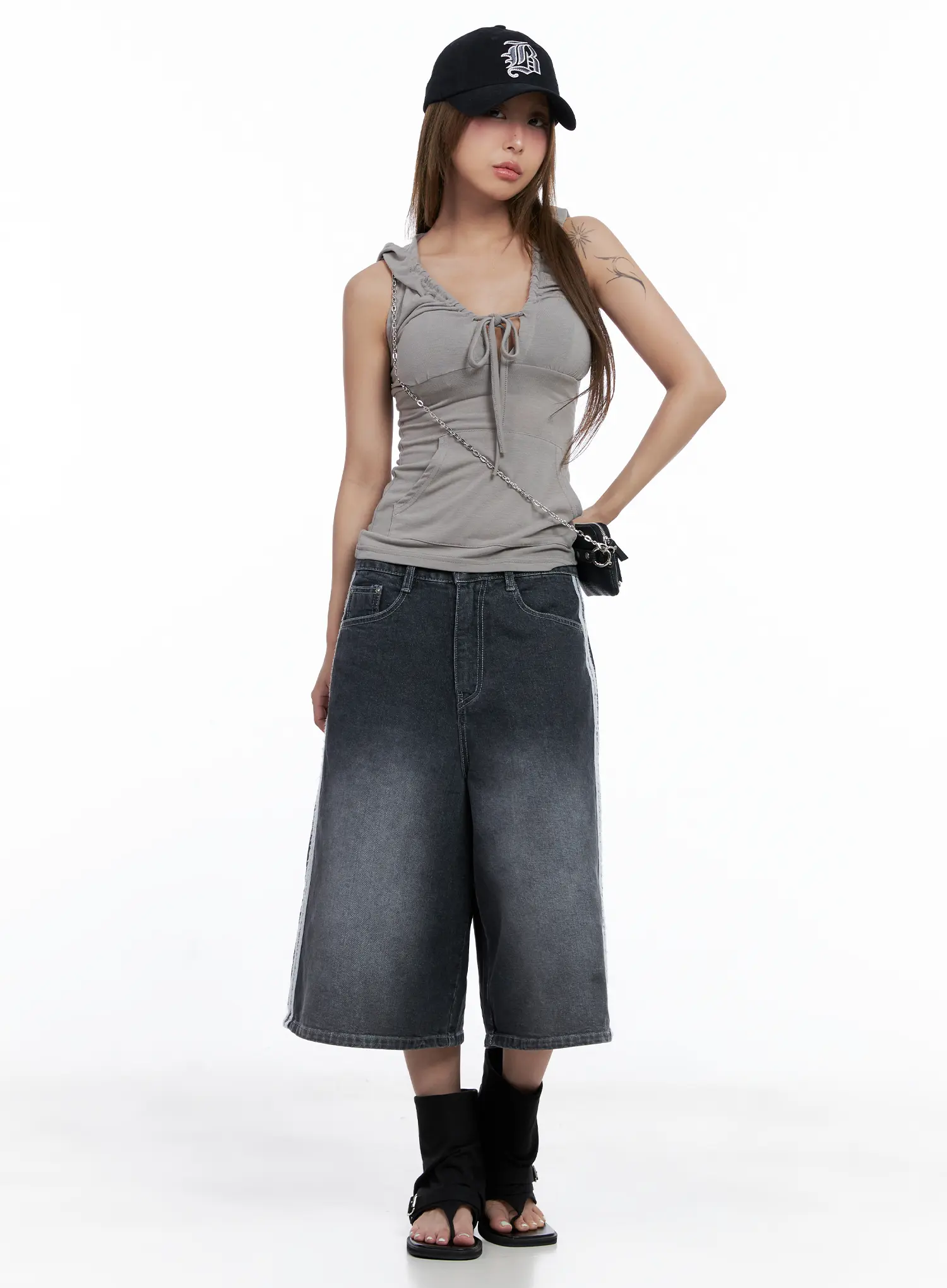 Washed Casual Jorts CL510 - Image 3