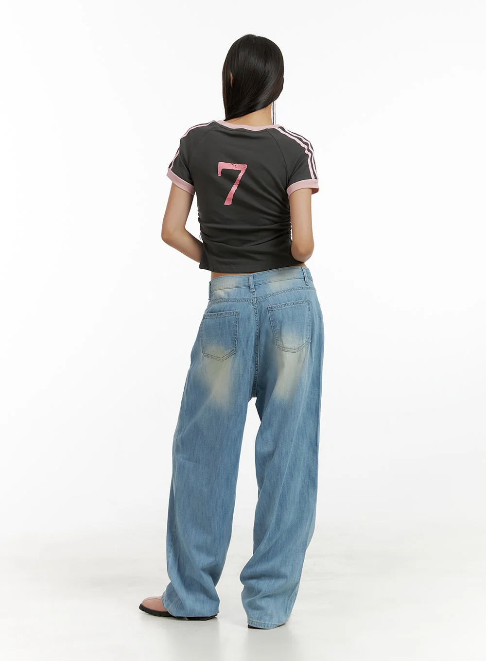 Washed Comfort Baggy Jeans CU414 - Image 4