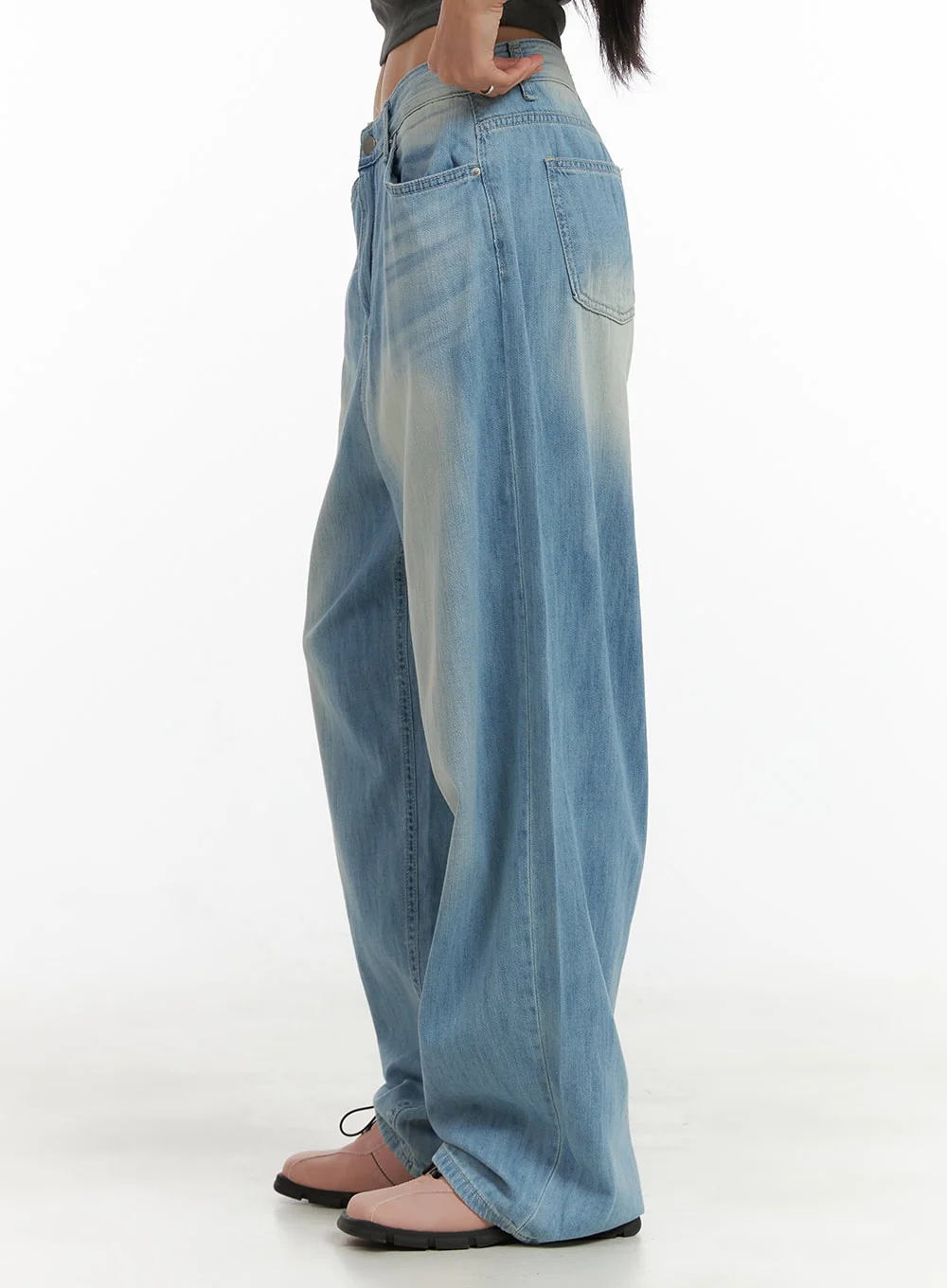 Washed Comfort Baggy Jeans CU414 - Image 5