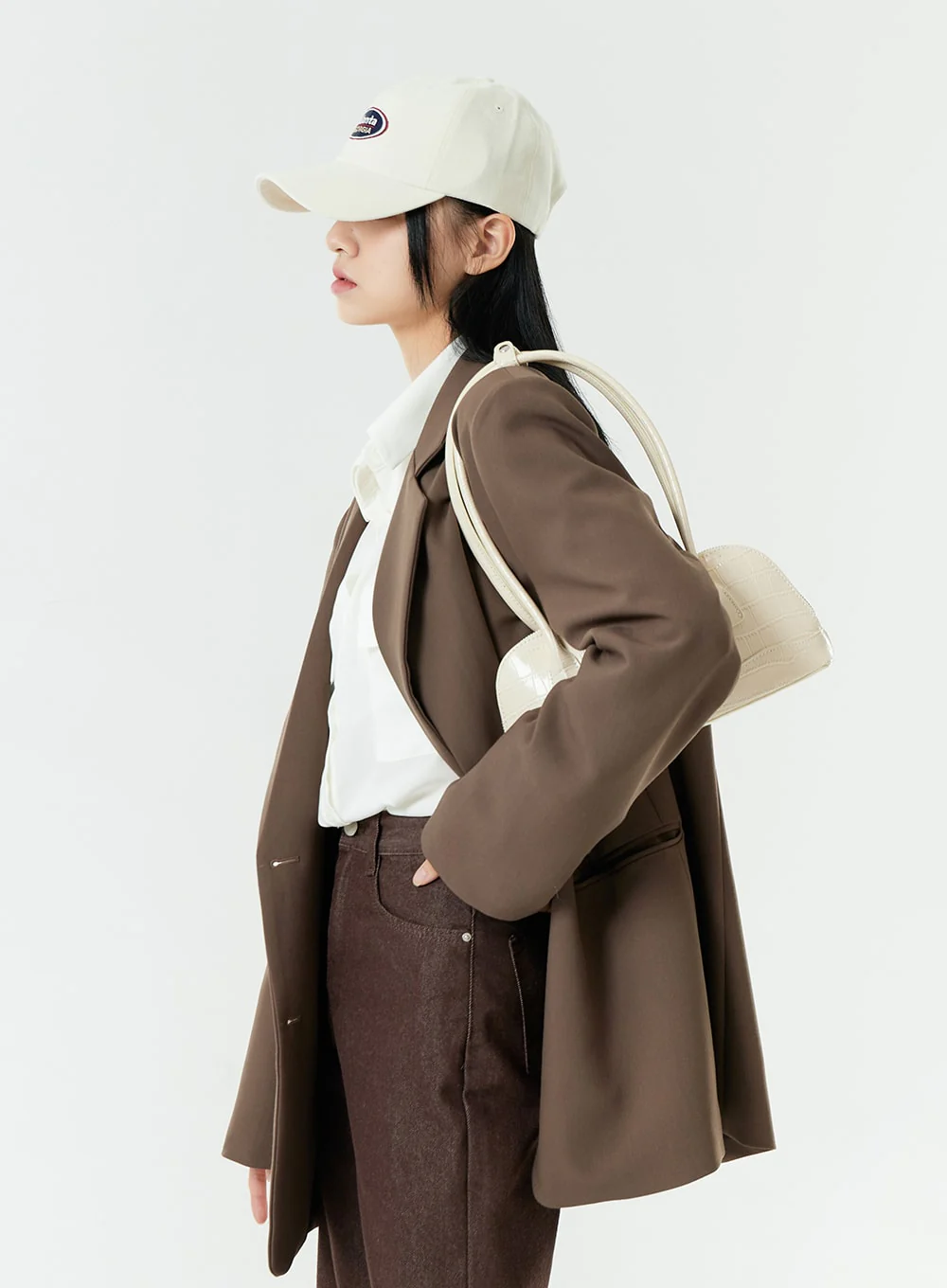 Washed Dark Brown Straight Fit Pants OG24 - Image 12